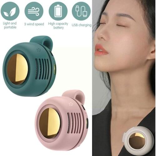 1 PCS Style Hanging Waist Small Whirlwind Fan Small Rechargeable USB Lazy Fan Portable For Child Clip-On Mini Office Fan Mu A7K9