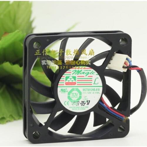Magic MGT6012HB-A10 Server Cooling Fan DC 12V 0.17A 60x60x10mm 3-wire