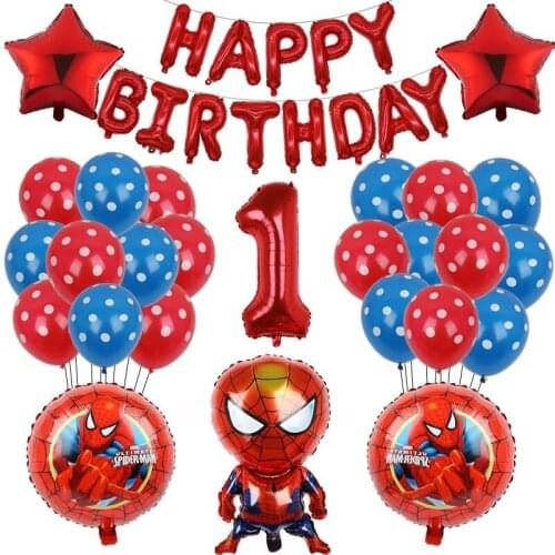 1 Set Marvel Superhero Party decoration Balloons Supplies Hulk Spiderman Happy Birthday Party home decoration baby shower