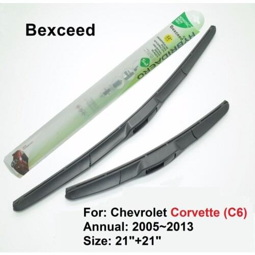 For Chevrolet Corvette (C6) 21"+21" High Quality Bexceed of Car Windscreen Windshield Hybrid Wiper Blade 2005~2013