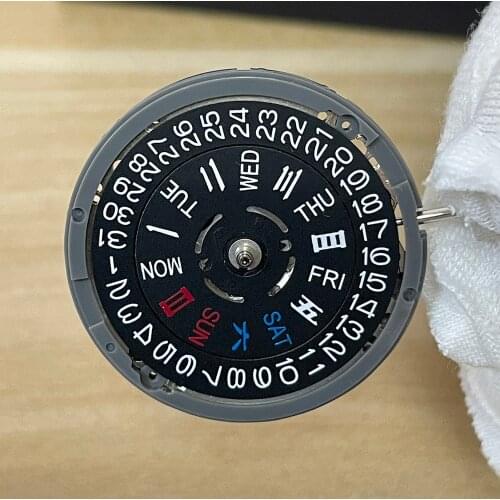 Japan Mechanical Movement NH36A Black Datewheel Chinese-English Version Automatic Self-winding Movement Week/Date 4R36A