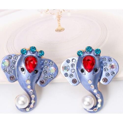 Wholesale Za New Hanging Earrings Women Big Crystal Dangle Earrings Statement Zircon Pearl Pendientes Fashion Jewelry Shipping