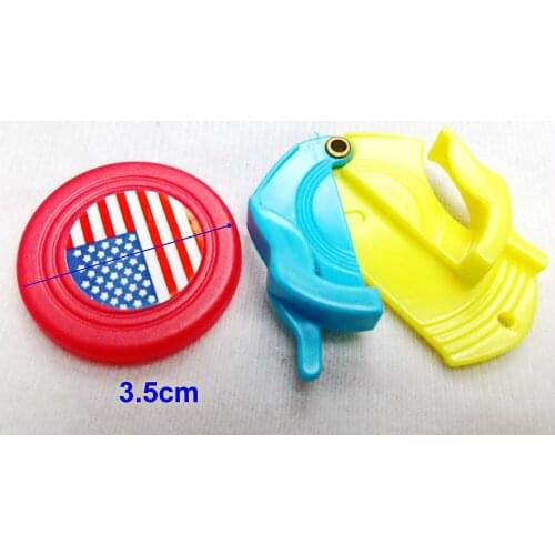 12 pc Mini Shooter Flying Disc Disk America Flag USA Toys Boys Girls Party Bag Fillers Kids Game Favour Pinata Favors Gift Prize