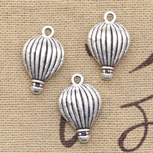 12pcs Charms Hot Air Balloon 21x13mm Antique Bronze Silver Color Pendants DIYCrafts Making Findings Handmade Tibetan Jewelry