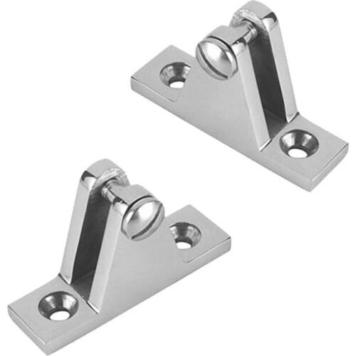2PCS 316 S.S Deck Hinge Boat Bimini Top Fitting 90D Quick Pin New Arrival