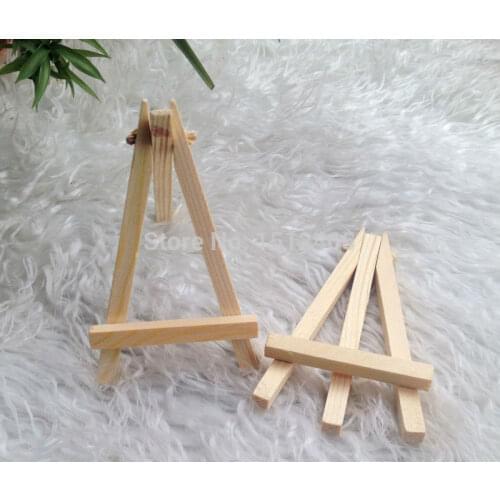 24Pcs/Lot Mini Display Miniature Easel Wedding Table Number Place Name Card Stand 12*7cm