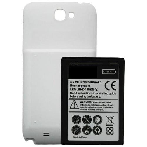5pcs/lot 6500mAh Extended Battery + 2 Optional Color Back Cover For SamSung Galaxy Note 2 II N7100 N7105 I605 I607 R950 T889