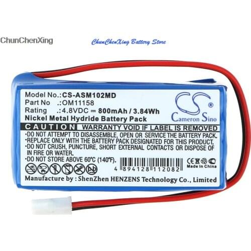 Cameron Sino 800mAh Battery OM11158 for Air Shields-Vickers JM102 Jaundice Mete