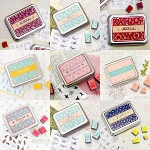New 2021 DIY Album Tin Box Lovely Rubber Stamps Bird Kid Jewelry Fairy Ballerina Animal Cat Circouse Tin Box Stamps Gift Fashion