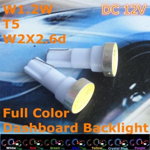 12V Car Bulb T5(High Power Lamp)for W1.2W W2.3W W2X2.6d Dashboard Ashtray Signal Light