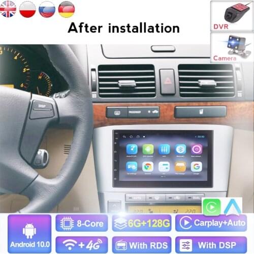 2 din Android 8.1 Auto Radio Car Multimedia Player For Toyota Avensis T25 2002 2003 2004 2005 2008 GPS Navigation Audio 1GB 16GB