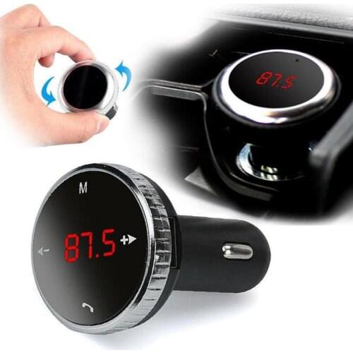 1pcs Portable Bluetooth Handsfree Car Kit FM Transmitter Modulator Car MP3 Player Wireless Bluetooth Car Audio Receiver Adapter