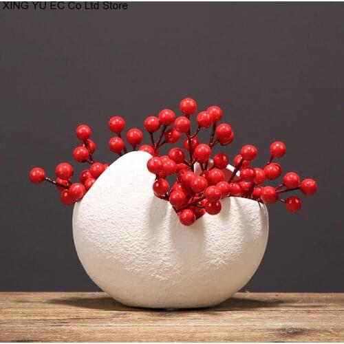 Irregular White Ceramic Vase Modern Living Room Home Decoration Creative Crafts Flower Arrangement Accessories Plant Pots