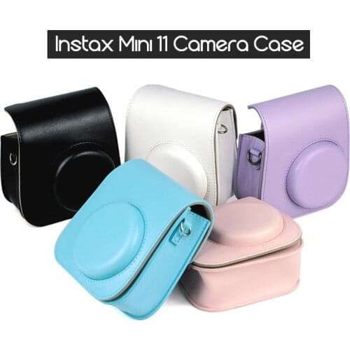 New Fujifilm Instax Mini 11 Camera Case Quality PU Leather Bag Cover with Shoulder Strap for Fuji Instax Mini 11 Instant Camera