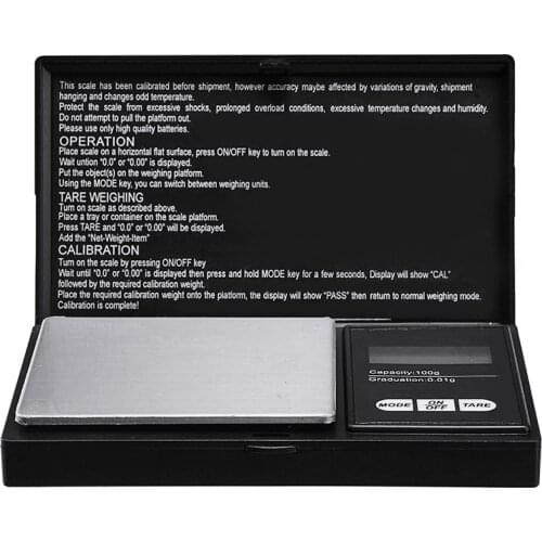 Mini Weighing Jewelry Scale 100g X 0.01g Digital Scales Precision For Weighing Spice Diamonds Coins Gold Medication