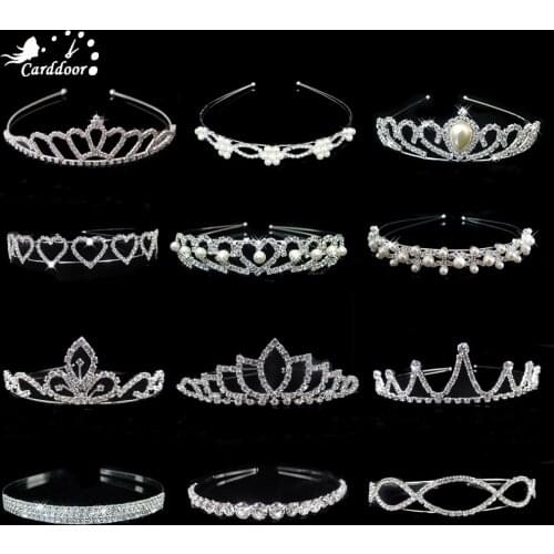 Carddoor Princess Tiaras and Crowns Headband Kid Girls Lover Bridal Prom Crown Wedding Tiara Party Accessiories Hair Jewelry