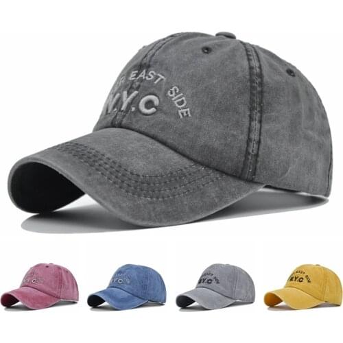 [DIFF COOL]Unisex Embroidered Retro Hat Washed Cowboy Hat Letter Trucker Baseball Cap Outdoor Sports Cap