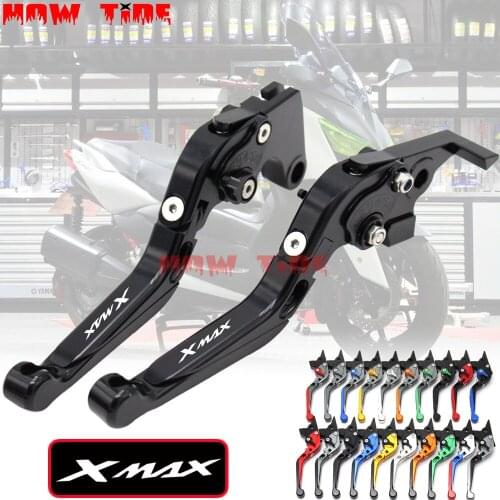 For YAMAHA X-MAX XMAX X MAX 125 250 300 400 CNC Motorcycle Levers Set Adjustable Folding Extendable XMAX 250 Brake Clutch Levers