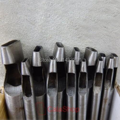 3mm 4mm 5mm One sets Oval shape Hole Punch Cutter Belt Watch Band Gasket Hollow Leather Tool F244 A