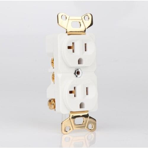 HiFi Gold Plated US 20A AC Duplex Receptacles Wall Outlet Power Distributor