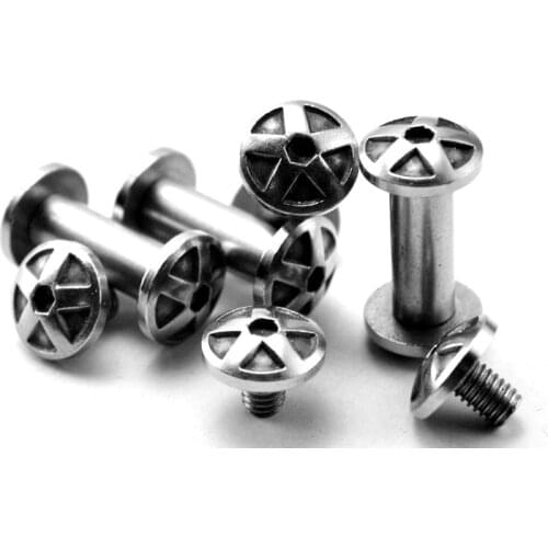 Shank screw pair lock nut screw stainless steel tack head cutter rivet folding knife spindle screw 4pcs