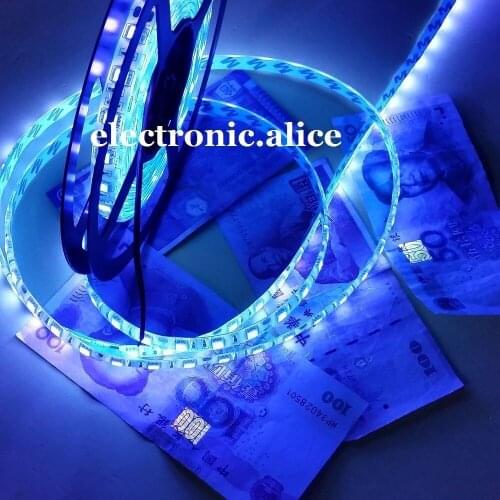 Hot 5M*5050 SMD 300 Leds Ultraviolet UV 395-405nm Waterproof Flexible LED Strip IP65 The uv curing lights yanchao