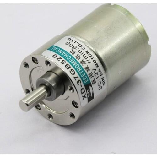 12V/ 24V 10W XD-37GB520 Miniature Gear DC Geared Motor Low Speed High Torque Adjustable speed adjustable direction