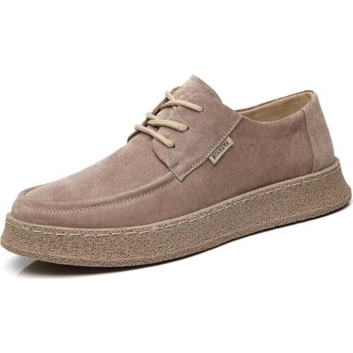 Fashion Men Casual Shoes Luxury Brand Brown Outdoor Sneakers Men Leather Breathable Flats Soft Walking Footwear Free Shipping