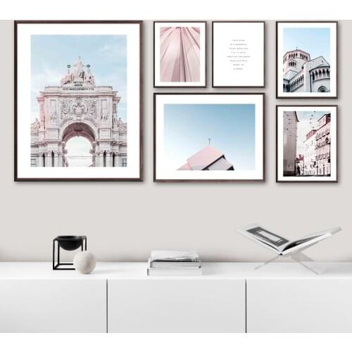 Augusta Arch Christian Church Street Sky Wall Art Canvas Painting Nordic Posters And Prints Wall Pictures For Living Room Decor