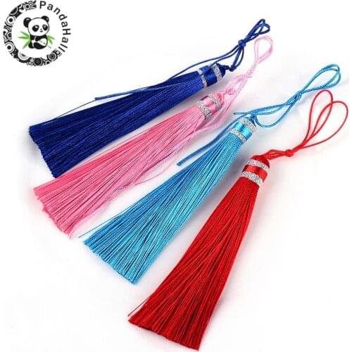 20pcs Nylon Tassel for Jewelry Making DIY ,Mixed Color, 100~105x9~10mm