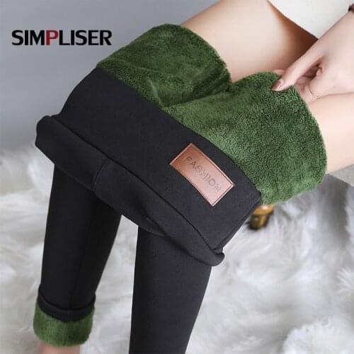 Thickened Fleece Warm Pants Winter Female High Stretch Trousers Plus Size 4XL Ladies Skinny Pencil Pants Lamb Velvet Leggings