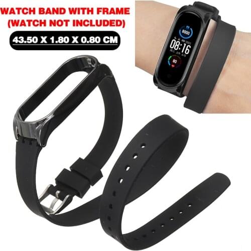 Replacement Long Watchbands Fashion Silicone Sports Strap For Xiaomi Mi Band 5/5 NFC Wrist Strap Adjustable Watch Accessories