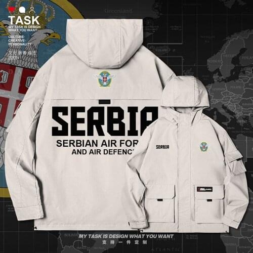 Serbia Serbian Serbs SRB men jacket hooded air force logo army fan top fashion streetwear nation printed casual autumn clothes