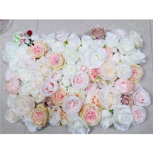 SPR Free Shipping 10pcs/lot 3D Artificial rose peony &hydrangea flower wall wedding backdrop artificial flower arrangements