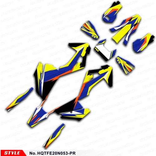 AFTERMARKET MX Vinyl Decals for TE 150i 250i 300i FE250 FE350 FE450 FE501 FE 250 350 450 501 20 to 22, Style No. HQTFE20N053-PR