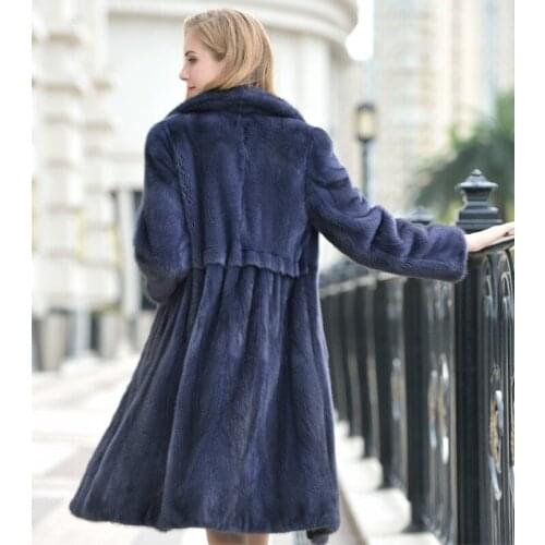 Warm Winter Coat Real 200% Mink Fur Jackets and Coats for Women Clothes Fashion Abrigo Mujer F28LT009 YY426