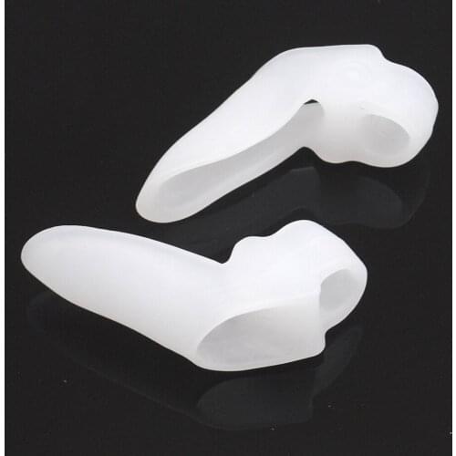 1pair Home Soft Practical Toe White For Correction Men Women Feet Care Silicone Thumb Bunion Regulator