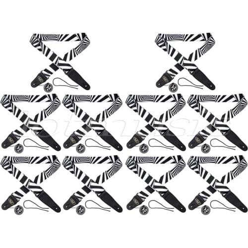 10pcs Soft Strap Full-grain Leather End For Electric Acoustic Guitar Bass Replacement