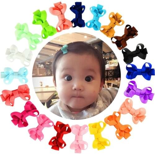 10 Pcs/lot Small Safety Bow Tie Hairclip Sweet Solid Whole Wrapped Hair Clips Kids Hairpins Hair Accessories