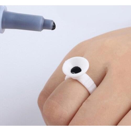 100Pcs Disposable Permanent Makeup Ring No Divider Tattoo Ink Pigment Holder Cup X7YB