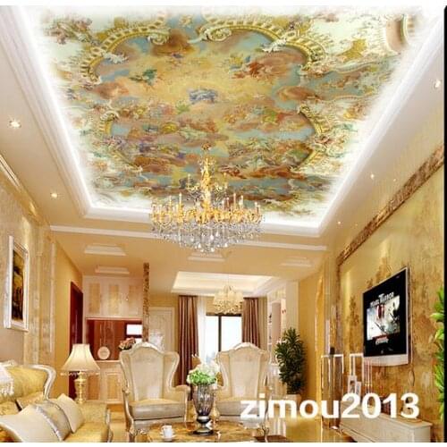 3d photo wallpaper 3d ceiling wallpaper murals Frescoes on the ceiling of Europe type style wallpaper wallpaper