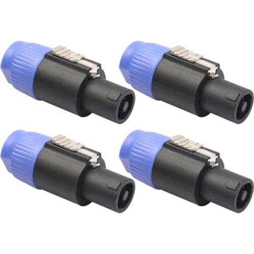 4pcs 4 Speaker Plug Twist Lock Cable Connector For Neutrik Speakon NL4FC