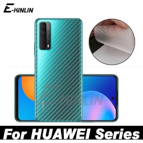 3D Carbon Fiber Back Cover Screen Protector For Huawei Y6s Y6p Y5p Y9a Y9s Y8s Y8p Y7a Y7p Sticker Protective Film Not Glass