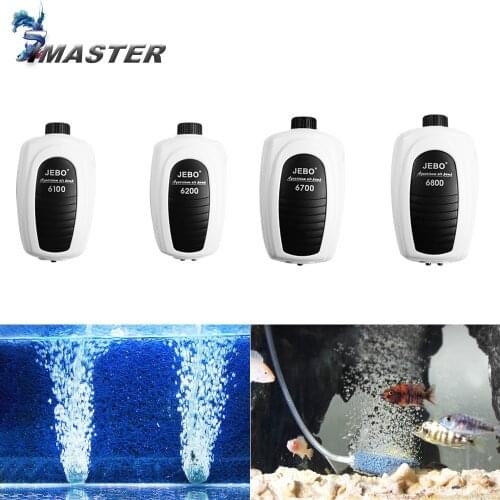 JEBO Low decibel Aquarium Air Pump Adjustable Air Volume Air Compressor Oxygen Airpump Single & Double Outlet 220-240V