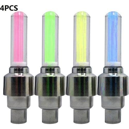 Car Wheel Lights 2 Pcs Neon Lights Car Tire Valve Stem LED CAP for Bicycle Motorcycle Wheel Tire Light Lamp