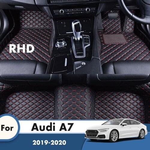 RHD Custom Car Floor Mats For Audi A7 2020 2019 Car Accessories Interior Carpet Car Styling Covers Rug Auto Decoration Foot Pads