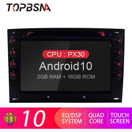 TOPBSNA Android 10 Car Multimedia Player For Renault Megane 2 ii 2003-2010 GPS Navigation 2 Din Car Radio Video Stereo RDS Video