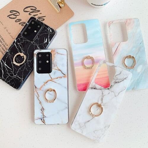 Phone Case sFor Samsung Galaxy A51 A71 A10 A20 A30 A50 A70 A10S A20S M10 Case Cute With Ring Marble Soft Silicone Cover Capa
