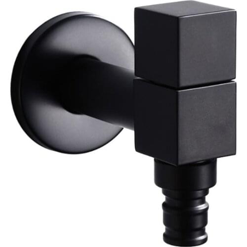 Black Metal Copper Faucet Wall Mounted Washing Machine Tap Bath Toilet Mop Pool Water Taps for Garden Bathroom Kitchen Dropship