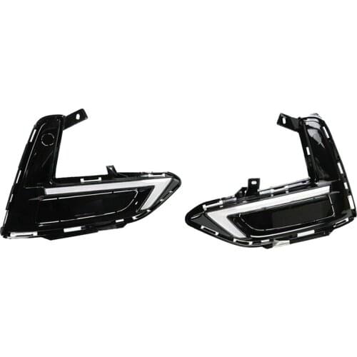 For Nissan Sentra 2019-2020 LED DRL Daytime Running Light with Dynamic Turn Signal Lamp Fog Light (White + Yellow)